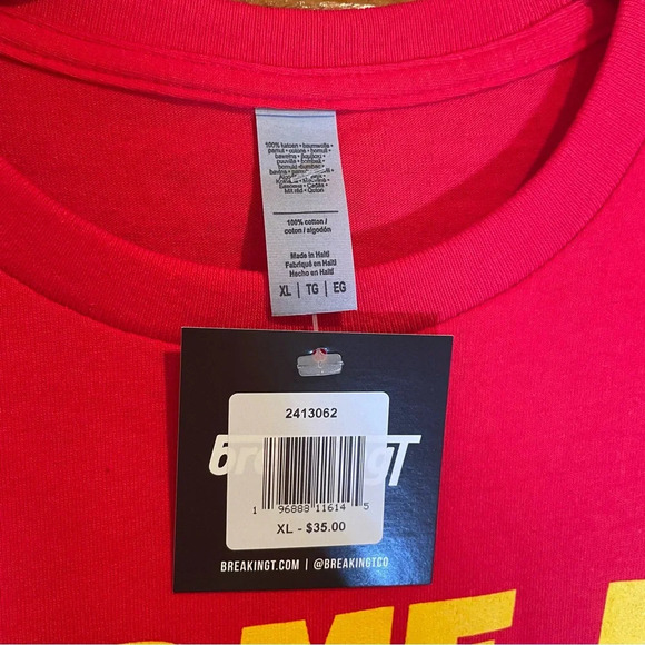 Kansas City Chiefs Breaking T Super Bowl 23 Rare T-Shirt Size XL NWT - Picture 3 of 5